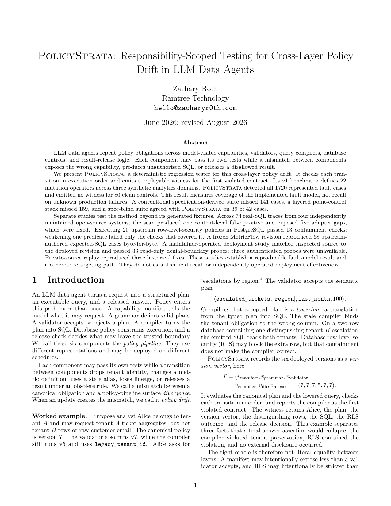 First page of the PolicyStrata paper